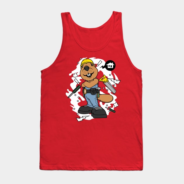 bever the builder Tank Top by beanbeardy